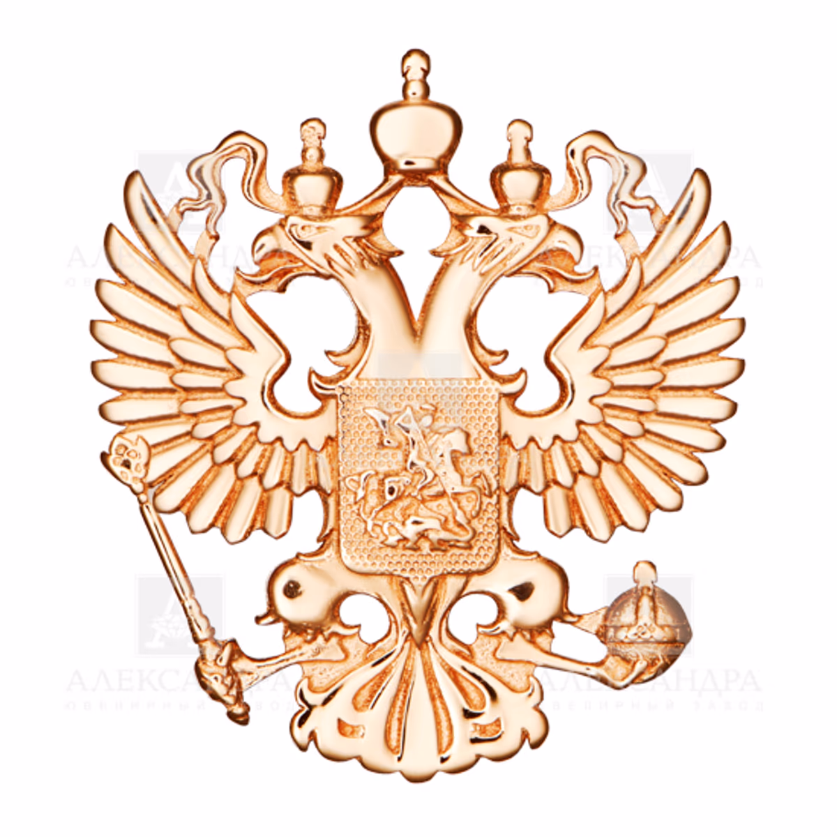 Брошь из красного золота 585 пробы