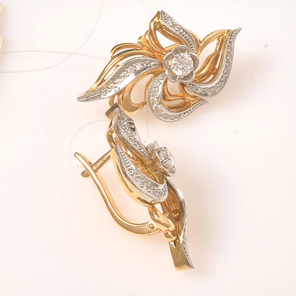 Серьги из красного золота 585 пробы