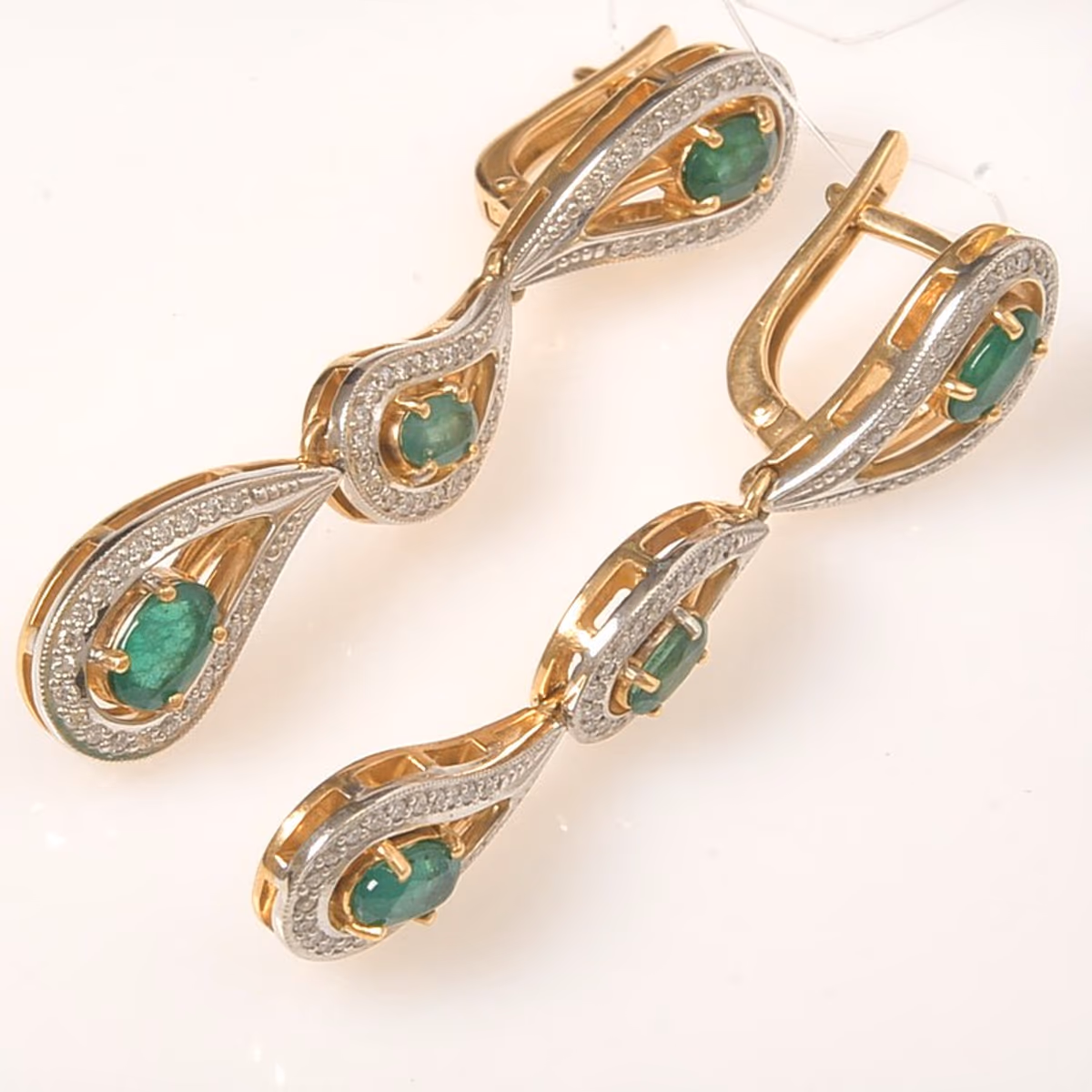 Серьги из красного золота 585 пробы