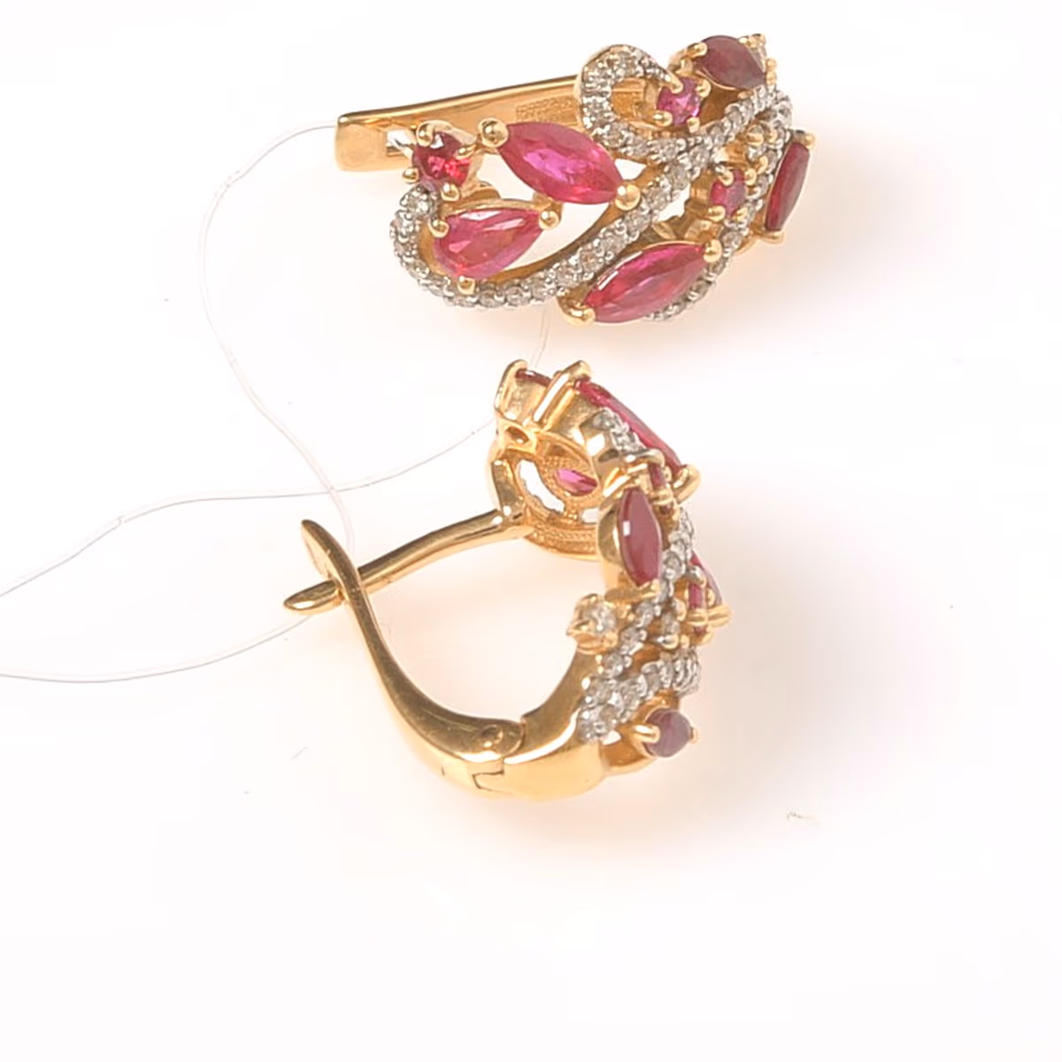 Серьги из красного золота 585 пробы