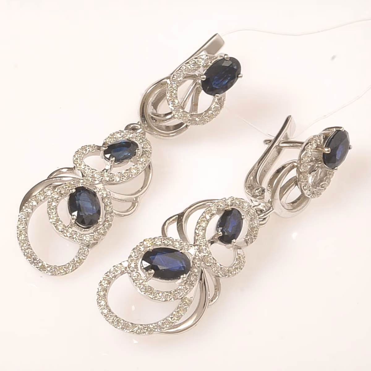 Серьги из белого золота 585 пробы