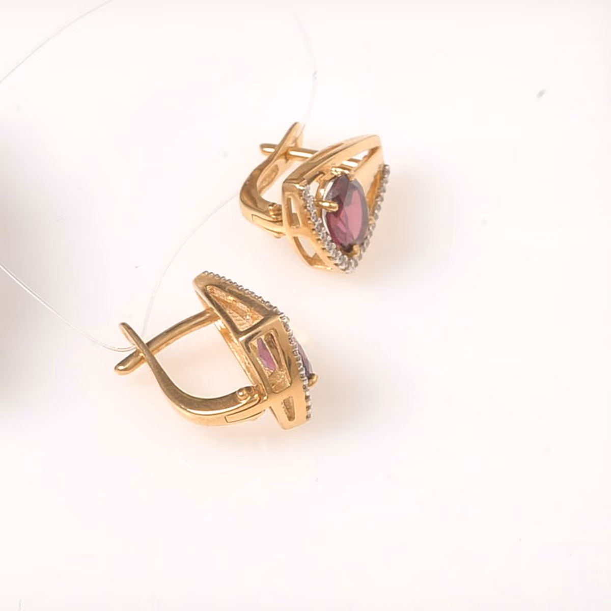 Серьги из красного золота 585 пробы