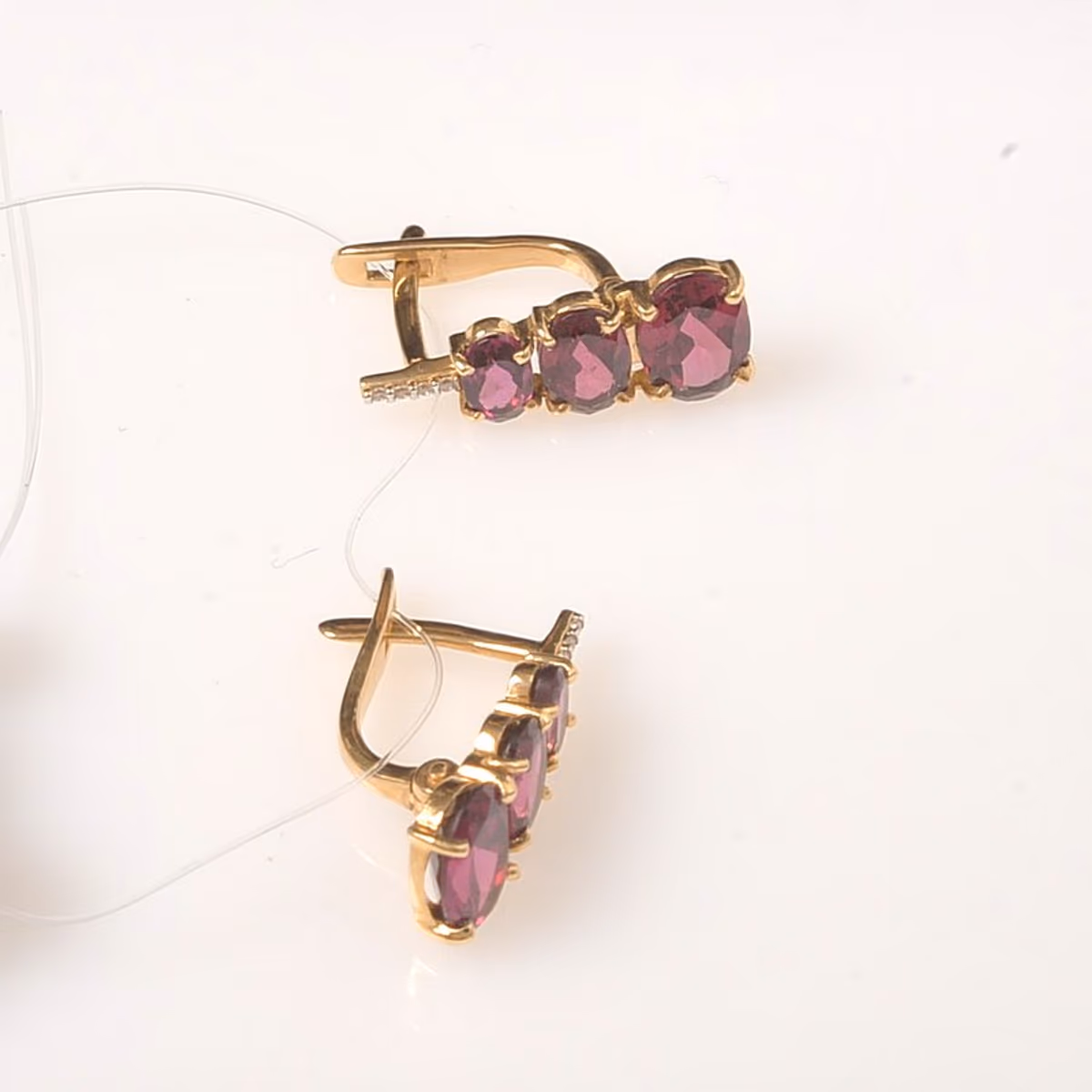 Серьги из красного золота 585 пробы