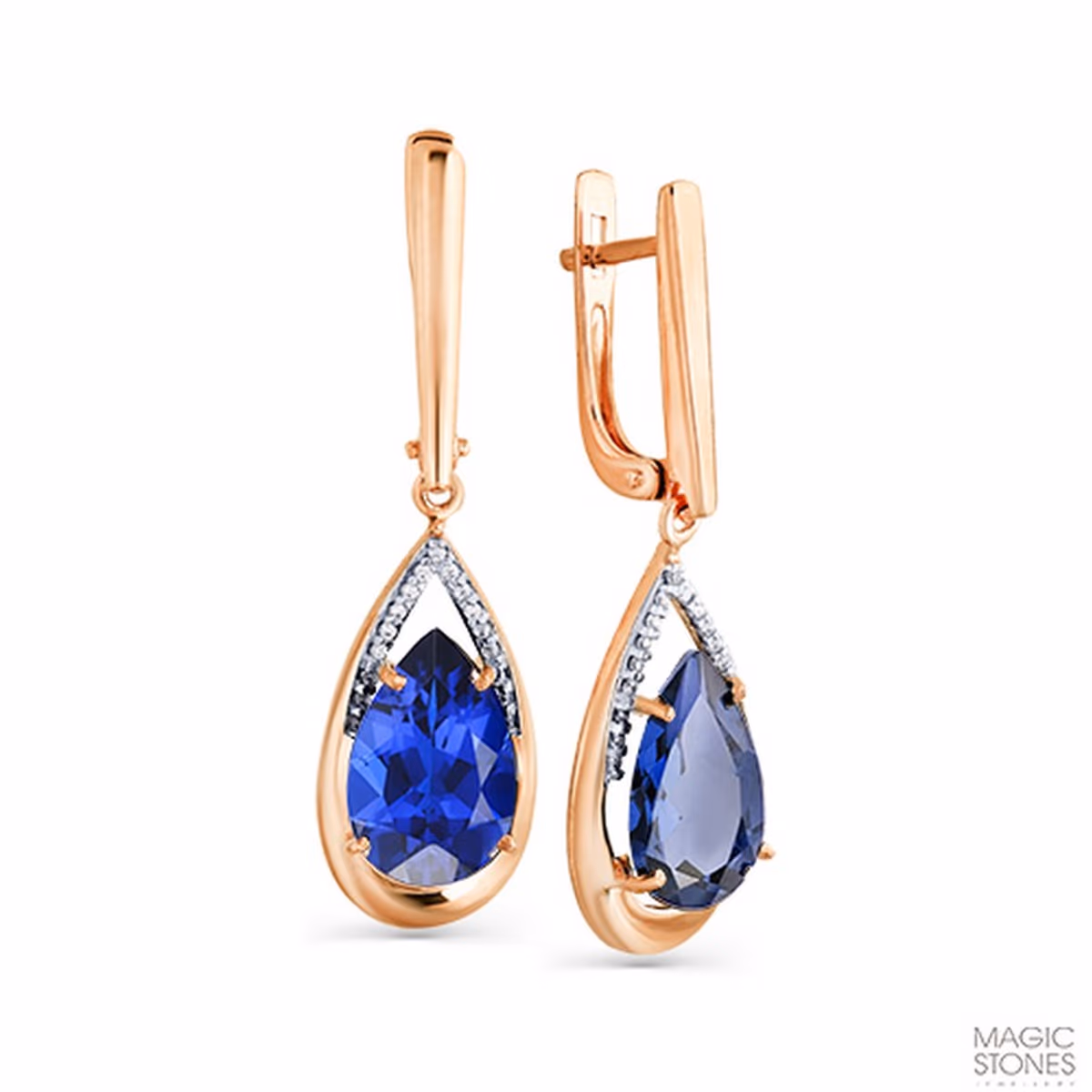 Серьги из красного золота 585 пробы