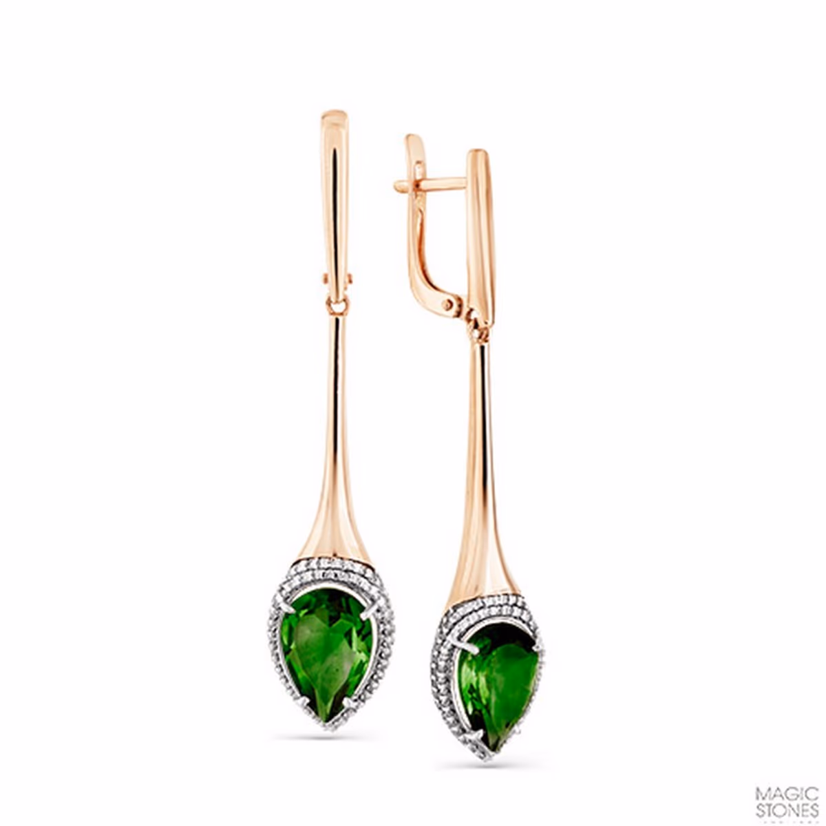Серьги из красного золота 585 пробы