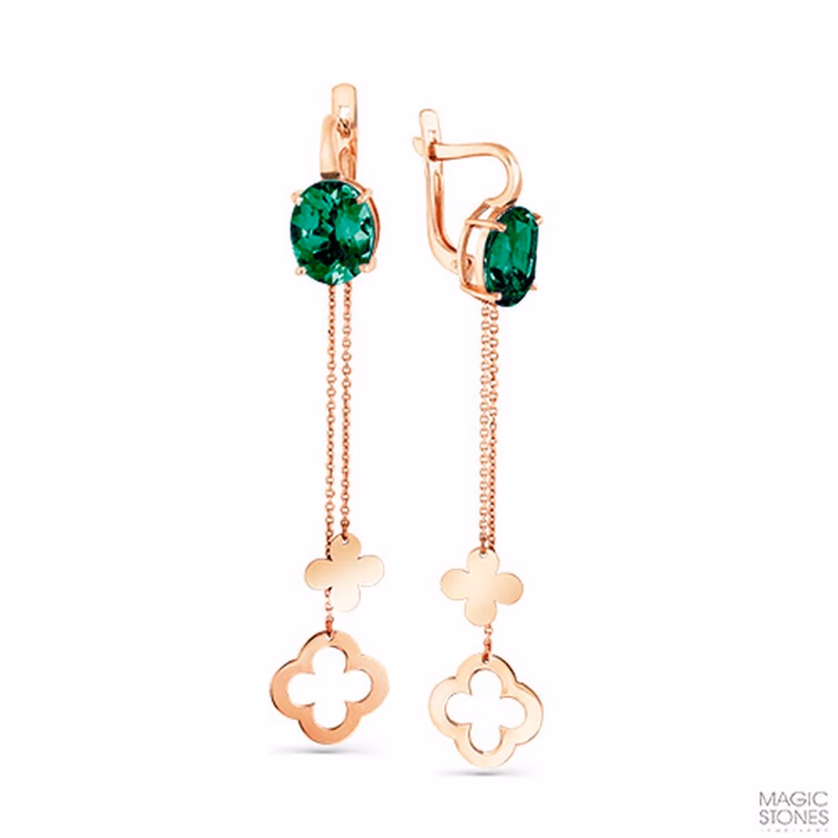 Серьги из красного золота 585 пробы