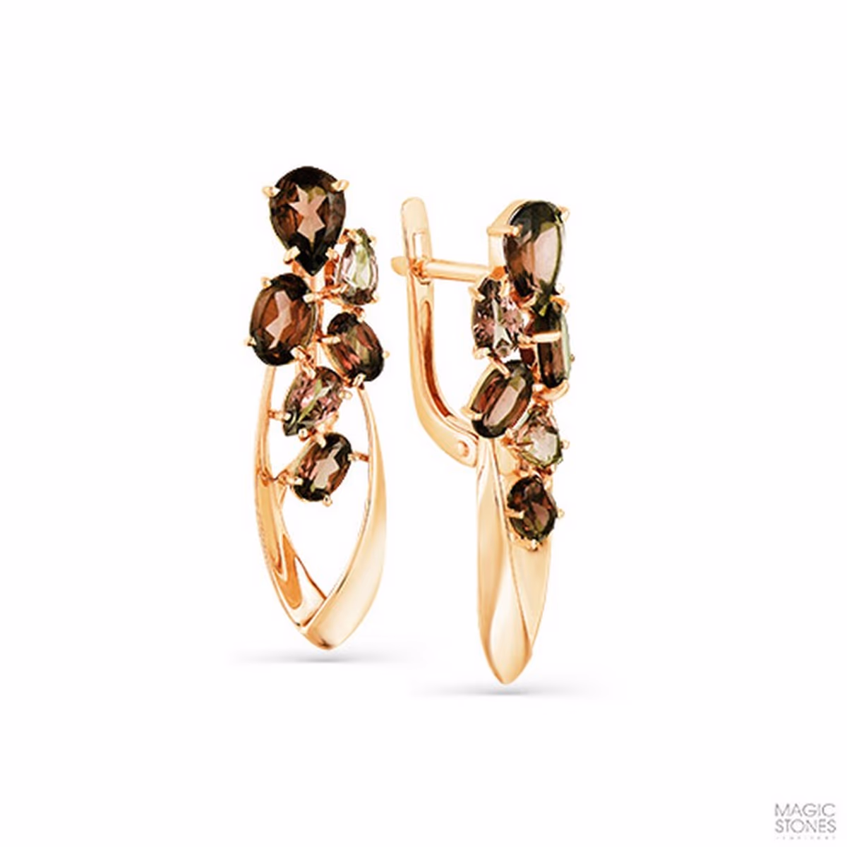 Серьги из красного золота 585 пробы