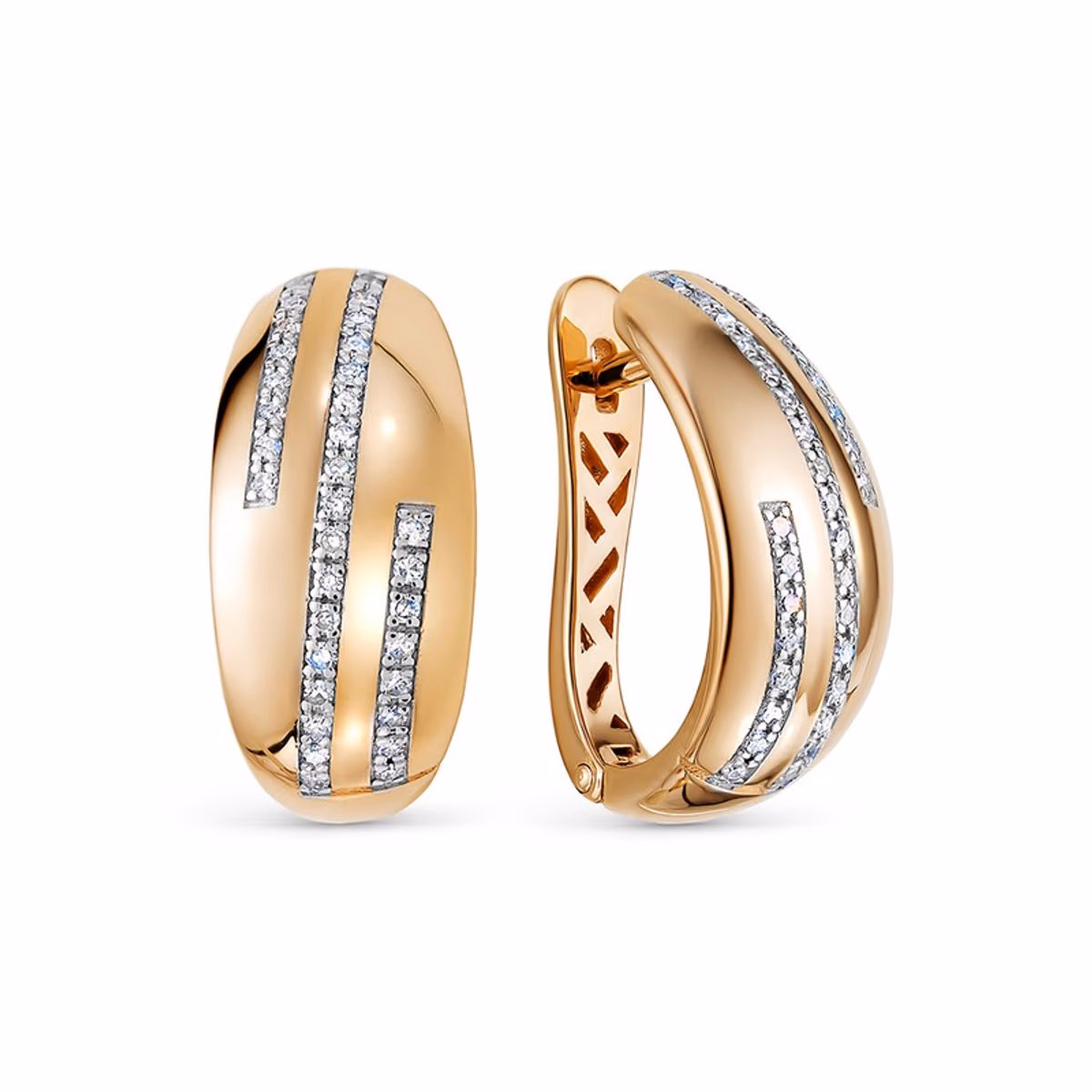 Серьги из красного золота 585 пробы