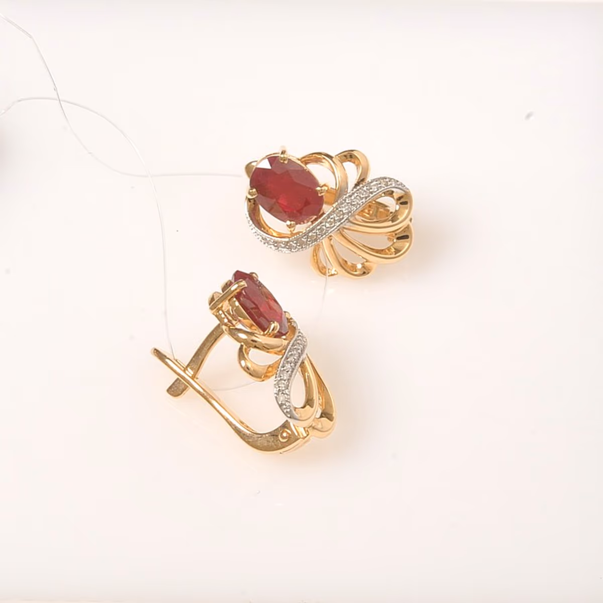 Серьги из красного золота 585 пробы
