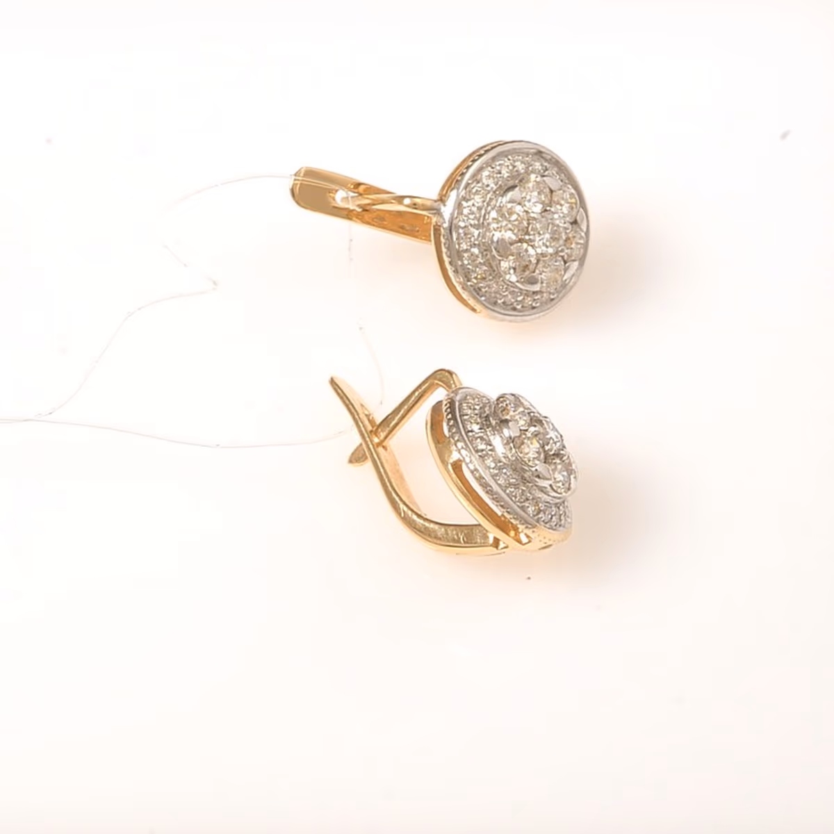 Серьги из красного золота 585 пробы