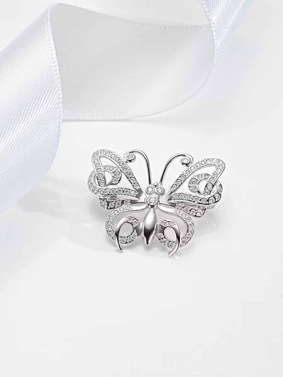 Брошь из серебра 925 пробы